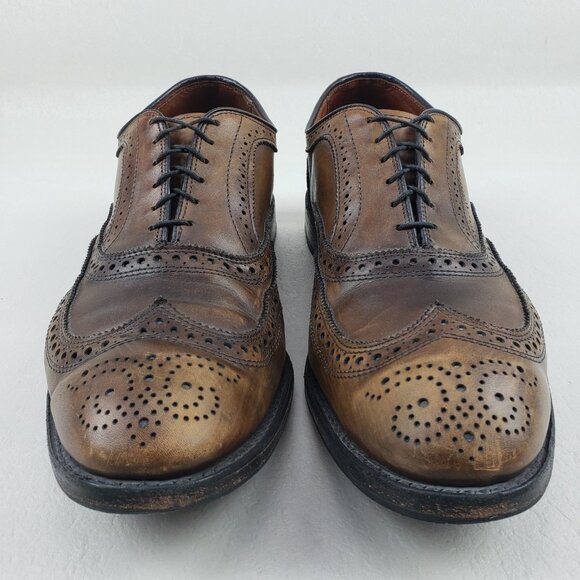 Allen Edmonds McAllister Wingtip Oxford Shoe Mens 12 EEE Brown Leather Dress - Picture 4 of 16